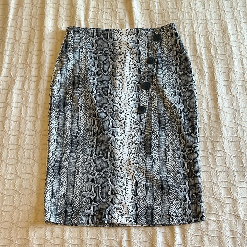Soho snake-print pencil skirt